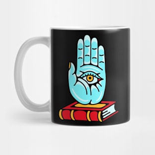 Hand book eye Mug